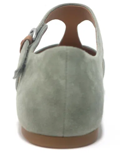 Gentle Souls Women's Wyatt T-strap Flats In Green