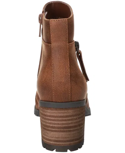 Bella Vita Women's Janita Block Heel Ankle Booties In Brown