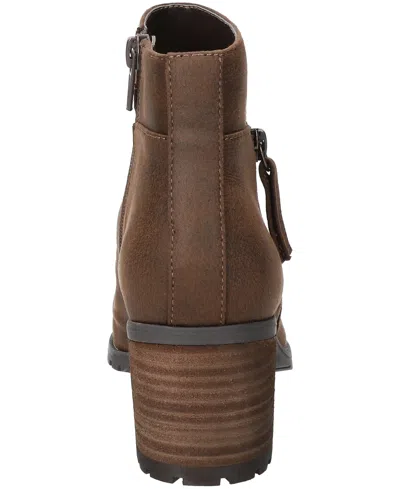 Bella Vita Women's Janita Block Heel Ankle Booties In Brown