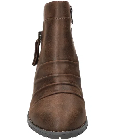 Bella Vita Women's Janita Block Heel Ankle Booties In Brown