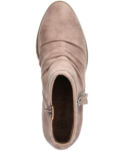 Bella Vita Women's Janita Block Heel Ankle Booties In Brown