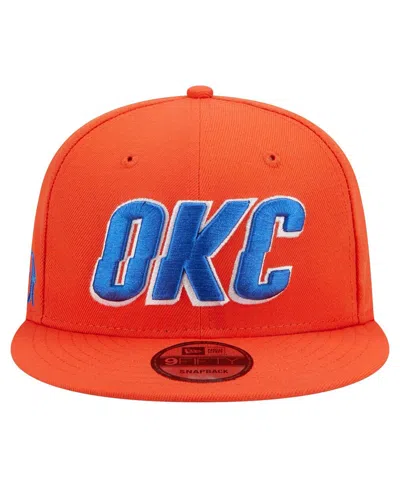 New Era Men's Orange Oklahoma City Thunder Jersey Hook Statement Edition 9fifty Snapback Hat In Orange