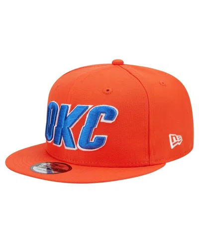 New Era Men's Orange Oklahoma City Thunder Jersey Hook Statement Edition 9fifty Snapback Hat In Orange