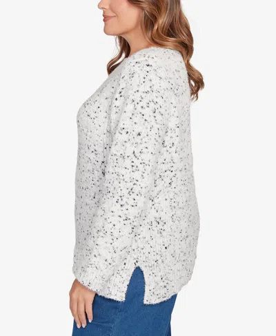 Ruby Rd. Plus Size Speckled Chenille Eyelash Sweater In Multi