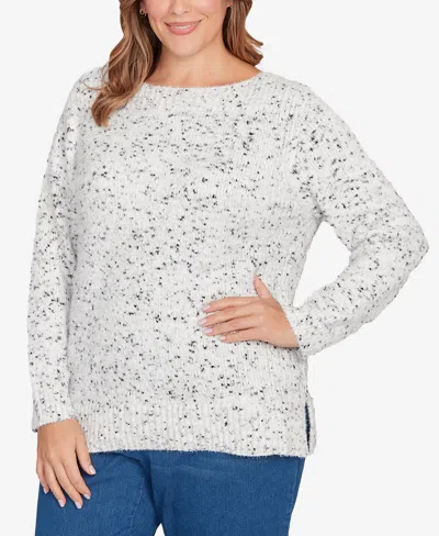 Ruby Rd. Plus Size Speckled Chenille Eyelash Sweater In Multi