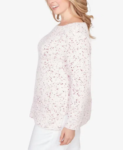 Ruby Rd. Plus Size Speckled Chenille Eyelash Sweater In Multi