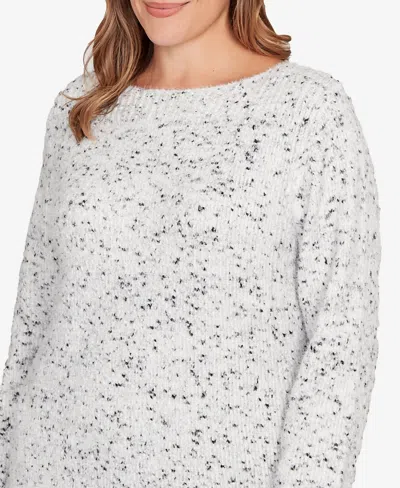 Ruby Rd. Plus Size Speckled Chenille Eyelash Sweater In Multi