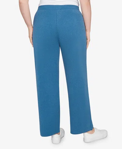 Ruby Rd. Plus Size Luxe Rib Knit Leisure Pants In Blue
