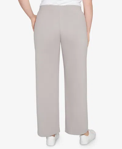 Ruby Rd. Plus Size Luxe Rib Knit Leisure Pants In Gray