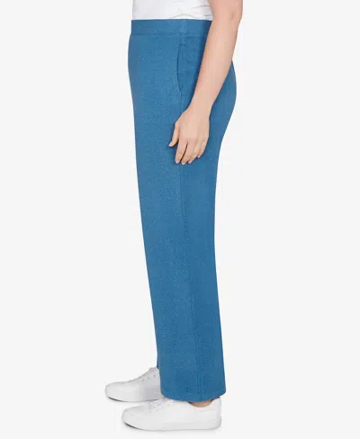 Ruby Rd. Plus Size Luxe Rib Knit Leisure Pants In Blue