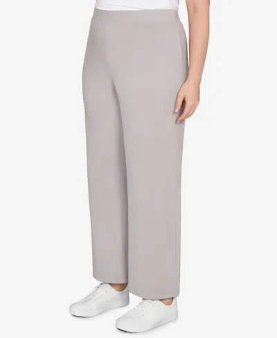 Ruby Rd. Plus Size Luxe Rib Knit Leisure Pants In Gray