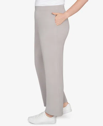 Ruby Rd. Plus Size Luxe Rib Knit Leisure Pants In Gray