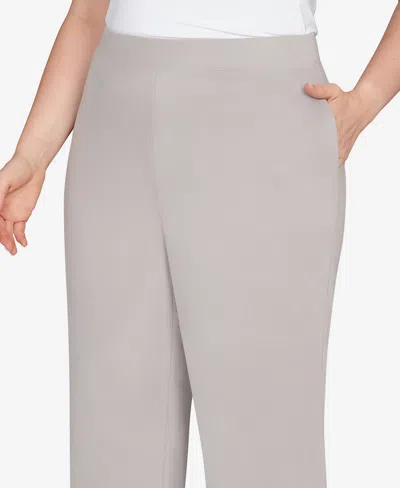 Ruby Rd. Plus Size Luxe Rib Knit Leisure Pants In Gray