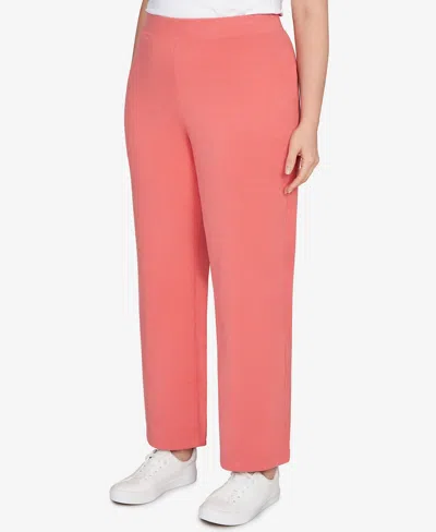 Ruby Rd. Plus Size Luxe Rib Knit Leisure Pants In Orange