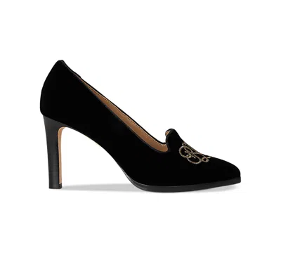 Ralph Lauren Women's Corah Embroidered-logo Pumps In Black