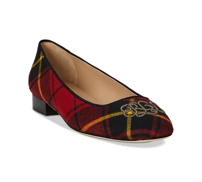 Ralph Lauren Women's Emellie Logo Plaid Ballet Flats In Multi