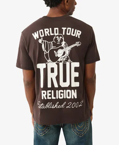 True Religion Men's Patch Rinse Short Sleeve T-shirt In Brown