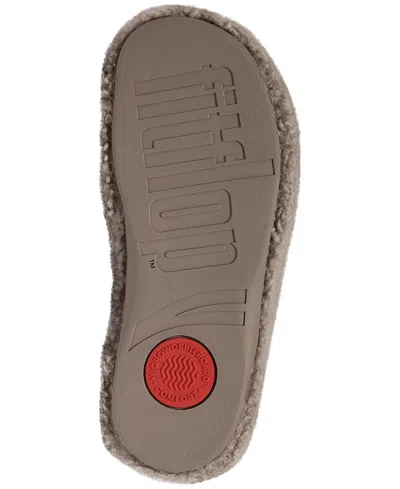 Fitflop Women's Shuv Curly-shearling Clogs In Brown