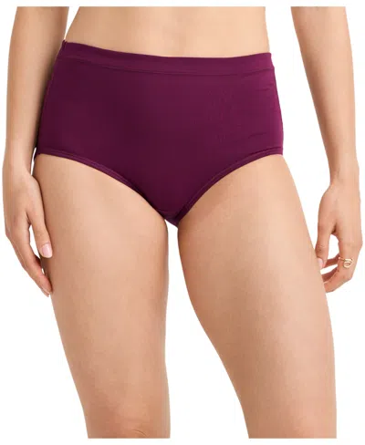 Jockey Cotton Stretch Brief 1556, Created For Macy's In Purple