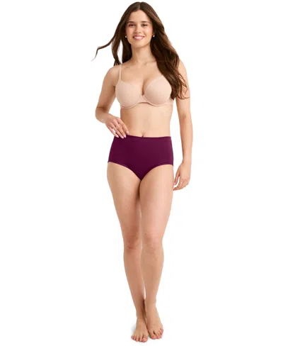 Jockey Cotton Stretch Brief 1556, Created For Macy's In Purple