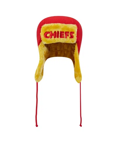 New Era Men's Red Kansas City Chiefs Helmet Head Trapper Knit Hat In Red
