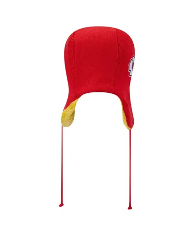 New Era Men's Red Kansas City Chiefs Helmet Head Trapper Knit Hat In Red