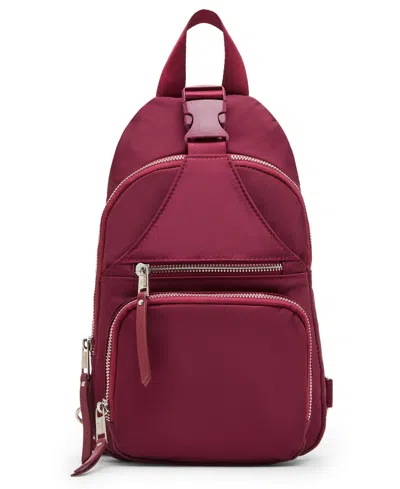 Madden Girl Brooke Small Sling Crossbody Bag In Burgundy