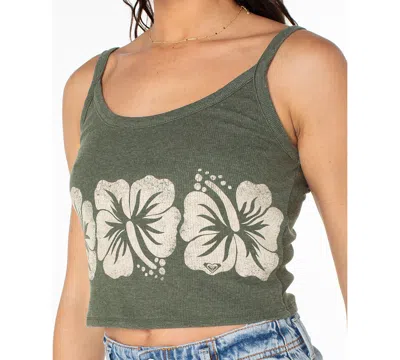 Roxy Women's Flower Block Wanderer Tank Top In Green
