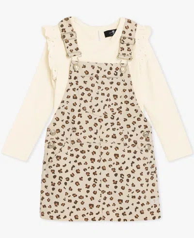 7 For All Mankind Baby Girls 2-piece T-shirt And Jumper Set In Neutral