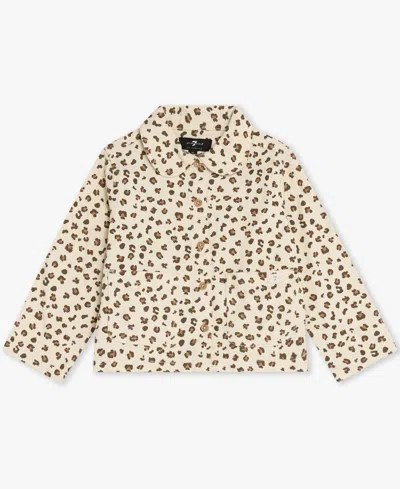 7 For All Mankind Baby Girls 2-piece Jacket And Pants Set In Brown