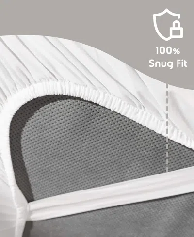 Nestl Copper Hypoallergenic Waterproof Cooling Mattress Protector, Twin Xl In White