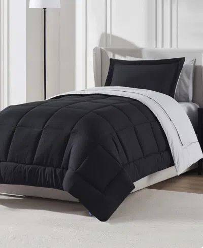 Nestl Luxury Soft Reversible 5-pc. Comforter Set, Twin Xl In Black
