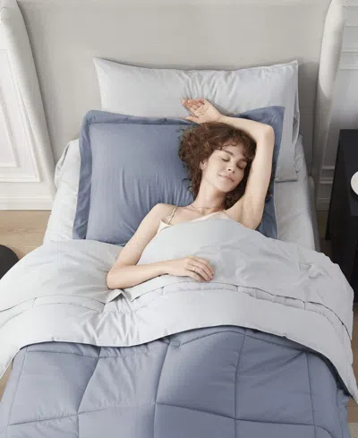 Nestl Luxury Soft Reversible 5-pc. Comforter Set, Twin Xl In Blue