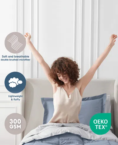 Nestl Luxury Soft Reversible 5-pc. Comforter Set, Twin Xl In Blue