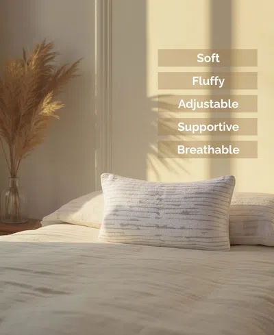 Nestl Adjustable Support Shredded Memory Foam Pillow, Standard/queen In White