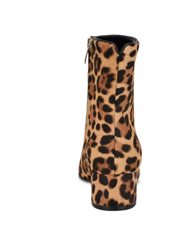 Nine West Women's Maribu Pointy Toe High Ankle Booties In Animal Print