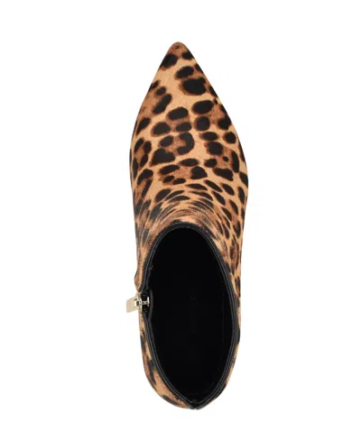 Nine West Women's Maribu Pointy Toe High Ankle Booties In Animal Print