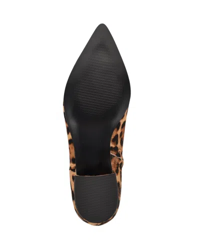 Nine West Women's Maribu Pointy Toe High Ankle Booties In Animal Print
