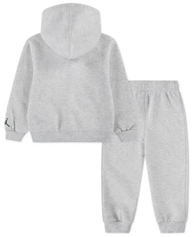 Jordan Boys Toddler 2t-4t 2-piece Long-sleeve Hoodie And Jogger Pants Set In Gray