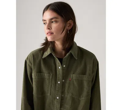 Levi's Iris Corduroy Shirt Jacket In Green