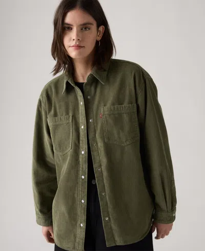 Levi's Iris Corduroy Shirt Jacket In Green