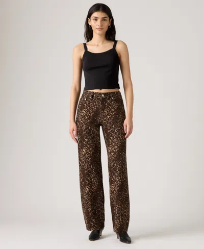 Levi's Twin-set Small Check Mini Skirt In Brown