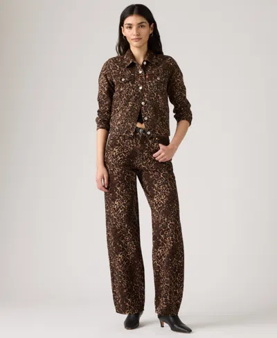 Levi's Twin-set Small Check Mini Skirt In Brown