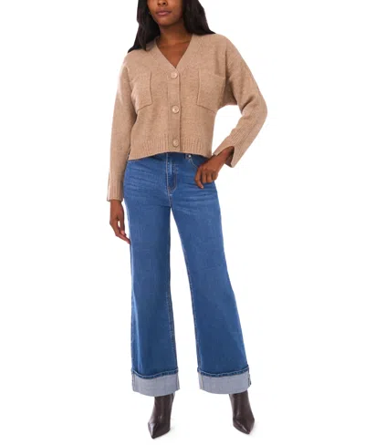 1.state Pockets Cardigan In Brown