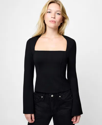French Connection Women's Cleo Ponte Long-sleeve Top In Black