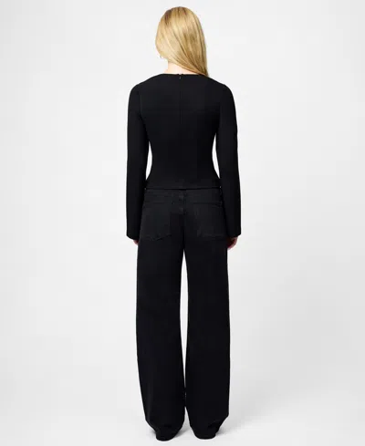 French Connection Women's Cleo Ponte Long-sleeve Top In Black