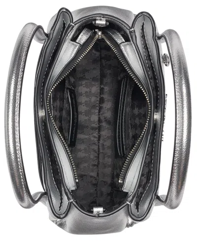 Karl Lagerfeld Mercerie Medium Shoulder Handbag In Silver