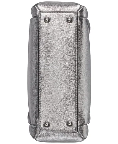 Karl Lagerfeld Mercerie Medium Shoulder Handbag In Silver