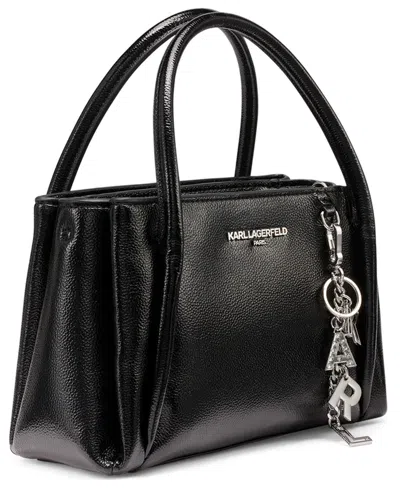Karl Lagerfeld Mercerie Medium Shoulder Handbag In Black