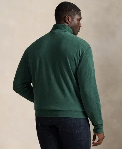 Polo Ralph Lauren Men's Big & Tall Luxury Jersey Quarter-zip Pullover In Green